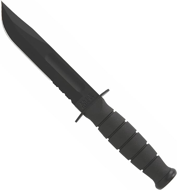 Short KA-BAR®, (Serrated Blade, Hard Plastic Sheath) 1259