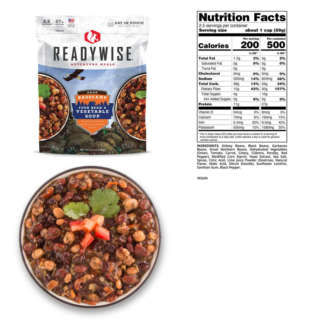 ReadyWise Basecamp Four Bean & Vegetable Soup