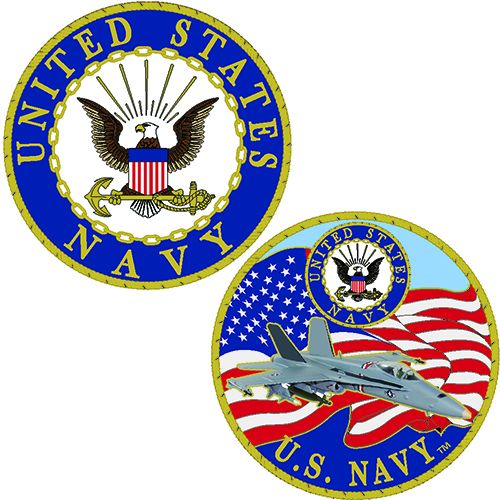 CHALLENGE COIN-USN LOGO AIRCRAFT