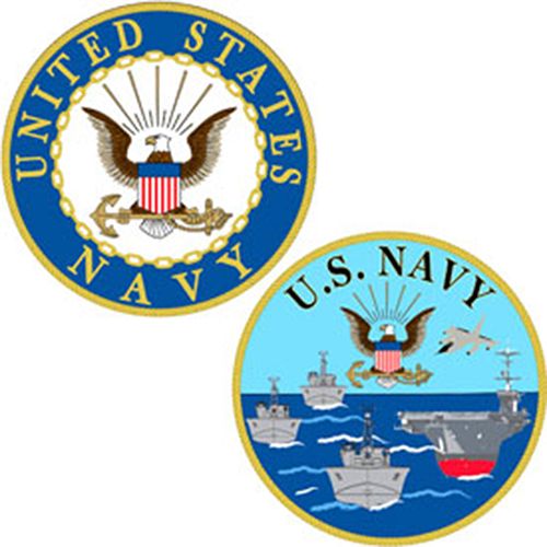 CHALLENGE COIN-USN LOGO SHIPS