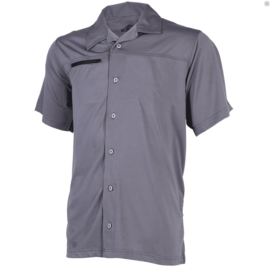 *MEN’S 24-7 SERIES® ECO TEC KNIT CAMP SHIRT- Steel Gray (1457)