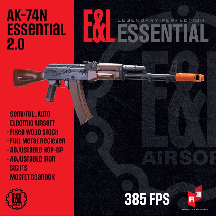 E&L AK-74N Essential 2.0 AK47 Airsoft AEG Rifle