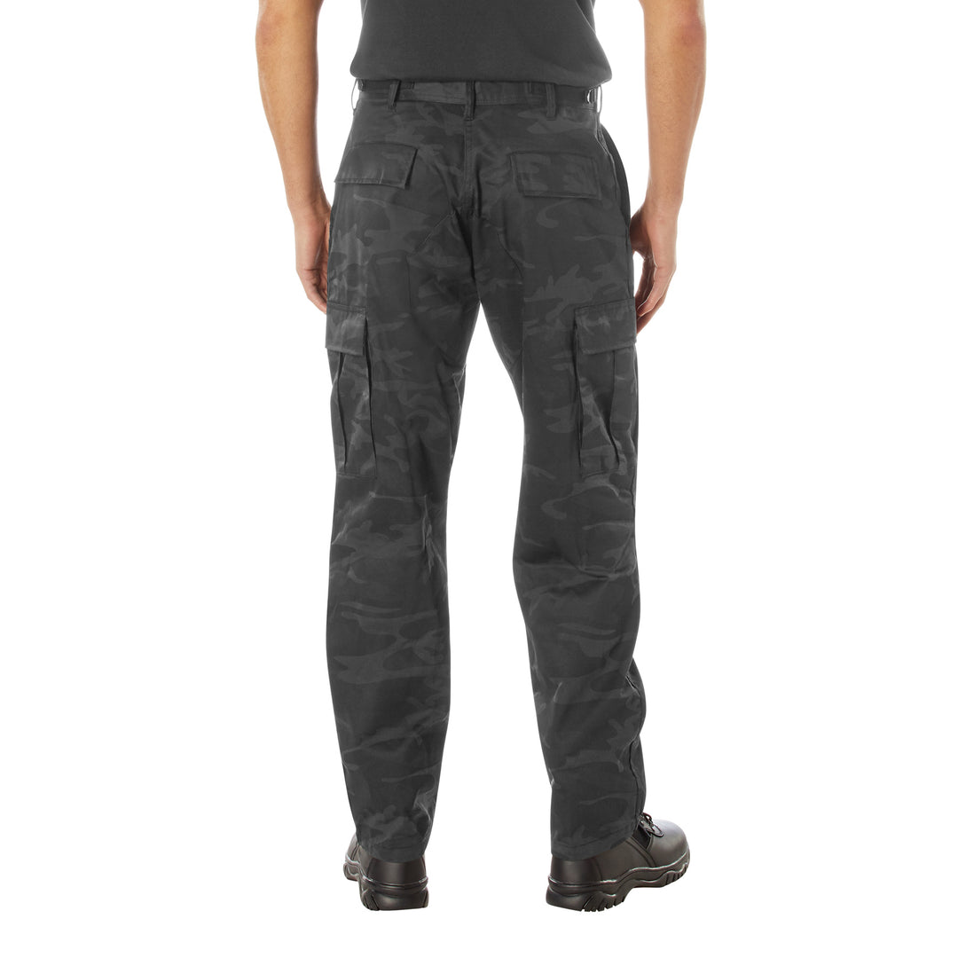 Lrg Rothco Pants Rothco Tactical Midnight Black Camo BDU Pants – CC Military Surplus, Inc.