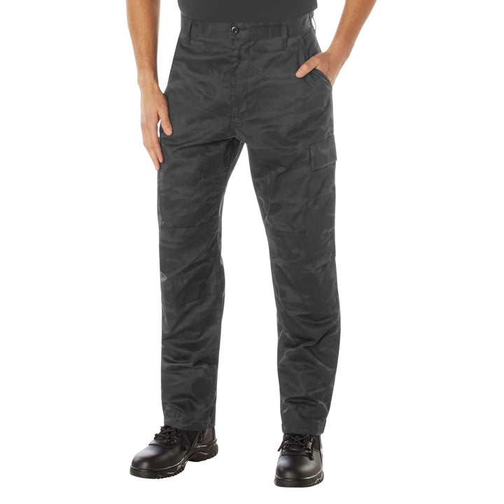 Rothco Tactical Midnight Black Camo BDU Pants