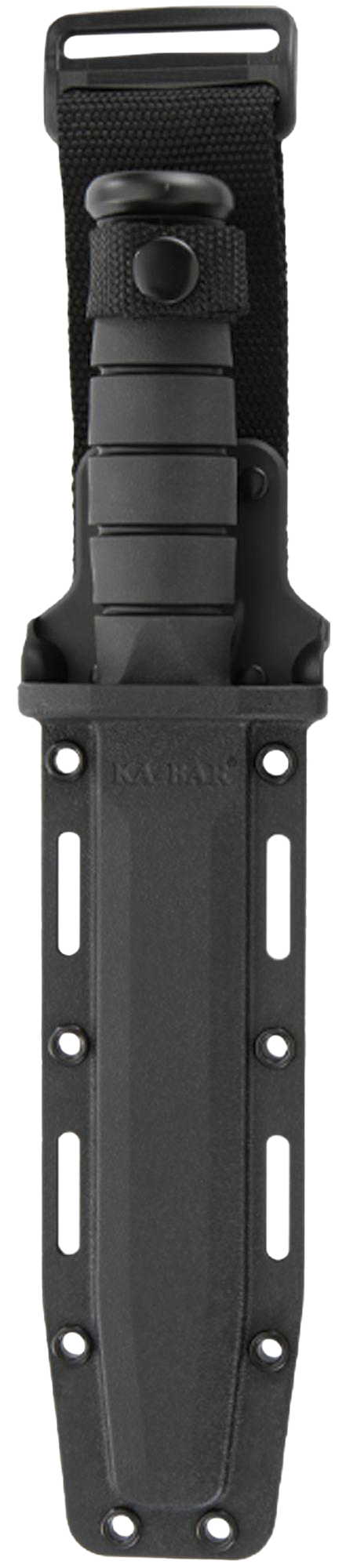 Full Size Black KA-BAR®, Straight Edge ( Hard Plastic MOLLE Sheath )