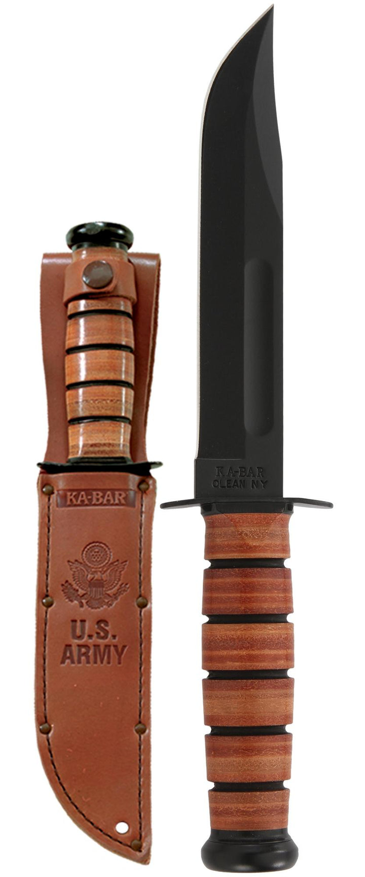 U.S. ARMY KA-BAR®, (Straight Edge, Leather Sheath)