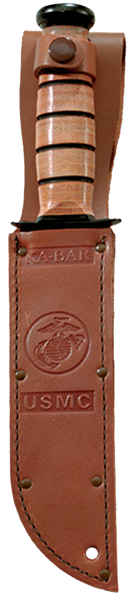 KA-BAR® USMC Short, Serrated, Leather Sheath