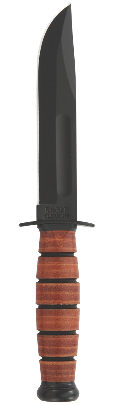 Single Mark Short Fighting/Utility Knife Ka-Bar ( Straight Blade, Leather Sheath) 1251