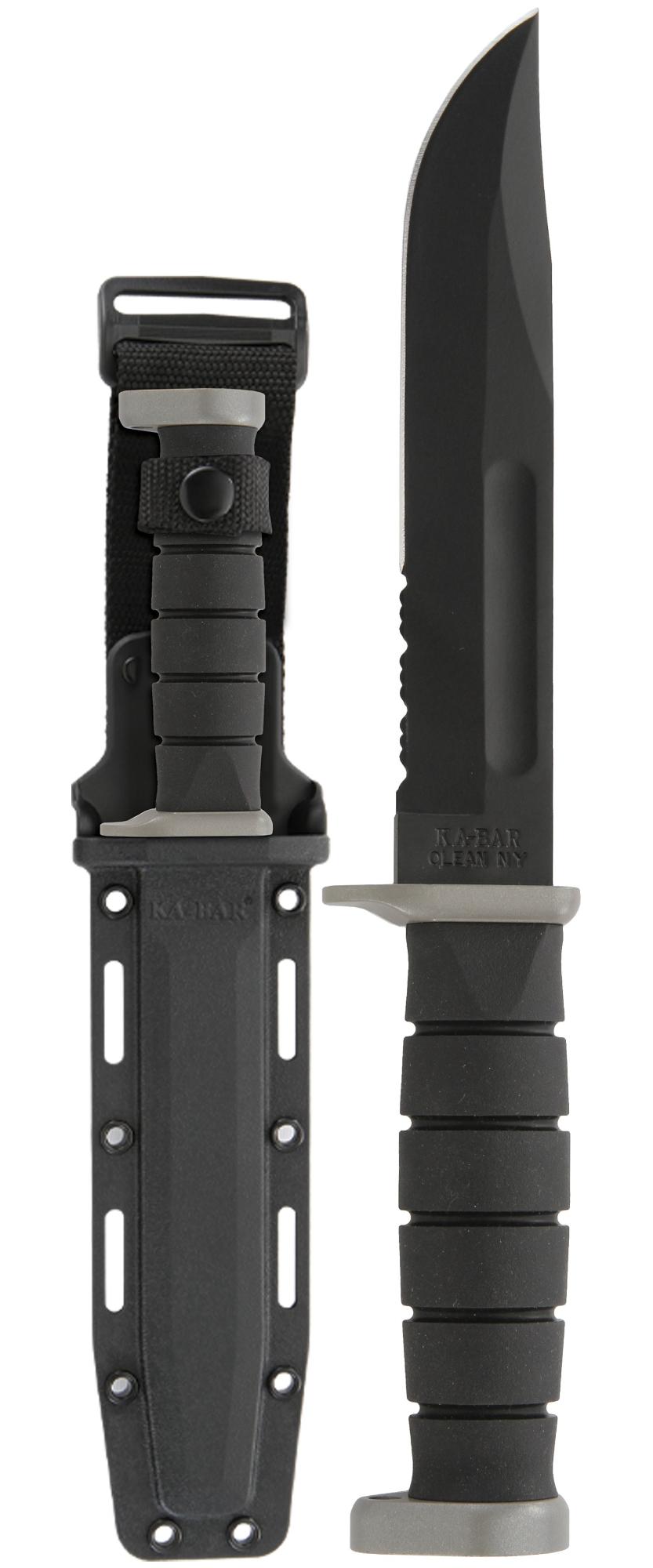 Ka-Bar D2 Extreme ( Serrated ) ( Black Hard Plastic )