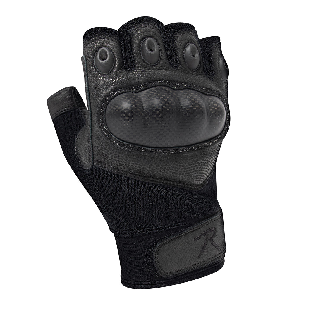 Rothco Fingerless Cut-Resistant Carbon Hard Knuckle Gloves