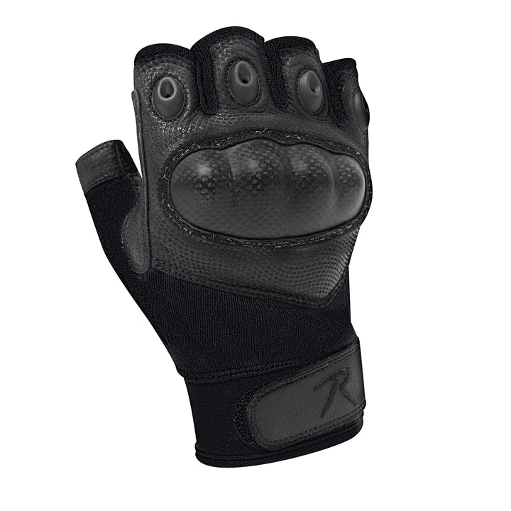 Rothco Fingerless Cut-Resistant Carbon Hard Knuckle Gloves