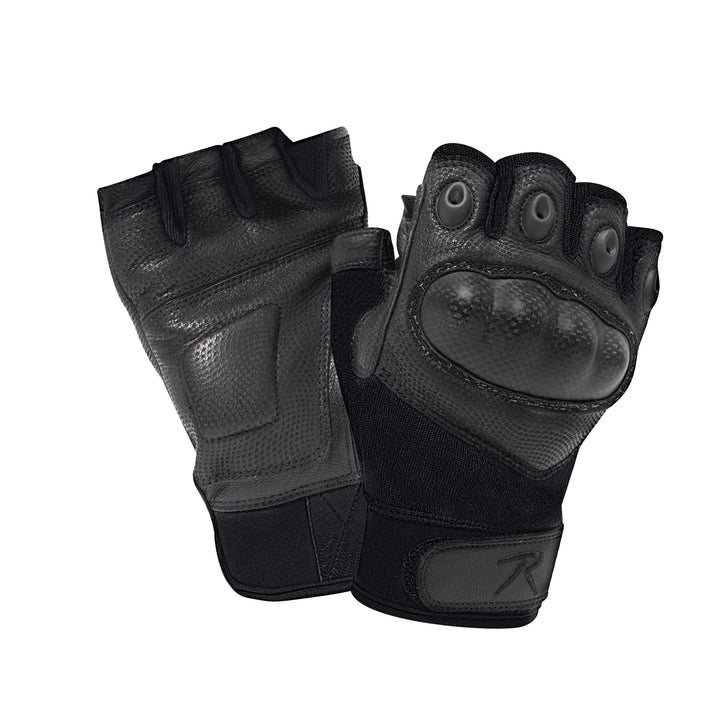 Rothco Fingerless Cut-Resistant Carbon Hard Knuckle Gloves