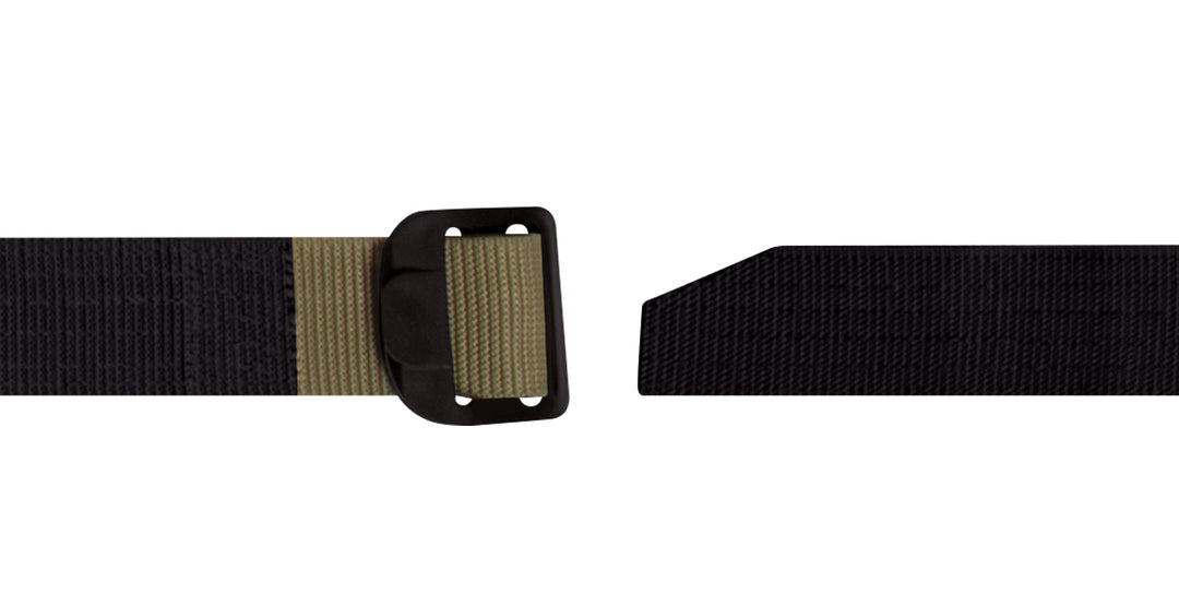 Rothco Reversable Airport Friendly Riggers Belt - Black / Coyote