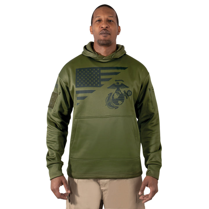 Rothco US Flag / USMC Eagle, Globe & Anchor Concealed Carry Hoodie