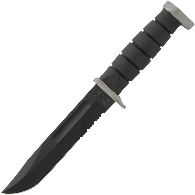Ka-Bar D2 Extreme ( Serrated ) ( Black Hard Plastic )