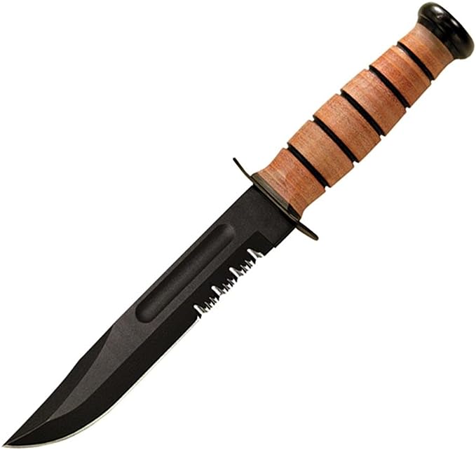 U.S. ARMY KA-BAR®, (Serrated Edge, Hard Plastic Sheath)