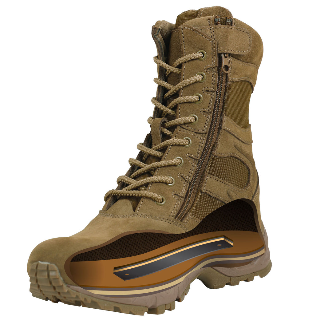 Rothco Forced Entry Deployment Boots W/ Side Zipper - 8 Inch