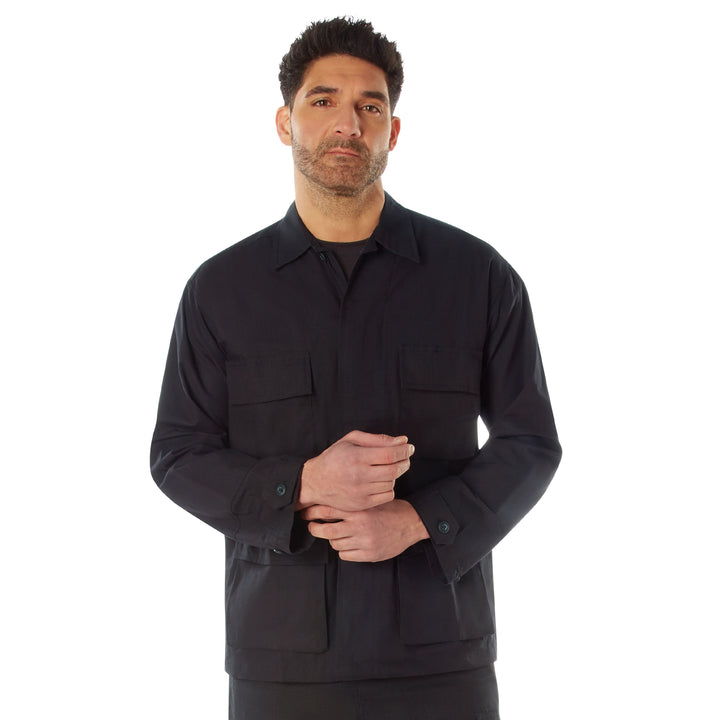 Rothco Tactical Black Rip-Stop BDU Shirt