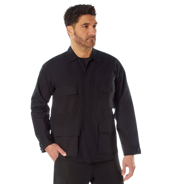 Rothco Tactical Black Rip-Stop BDU Shirt