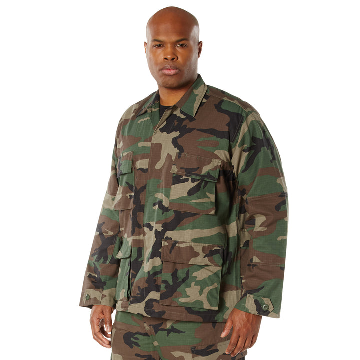 Rothco Tactical Woodland Camo Rip-Stop BDU Shirt
