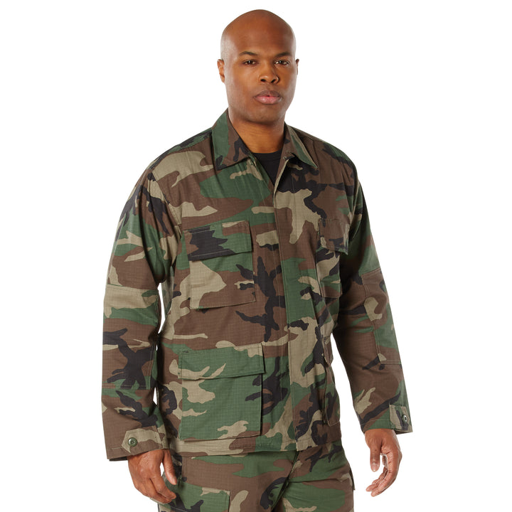 Rothco Tactical Woodland Camo Rip-Stop BDU Shirt