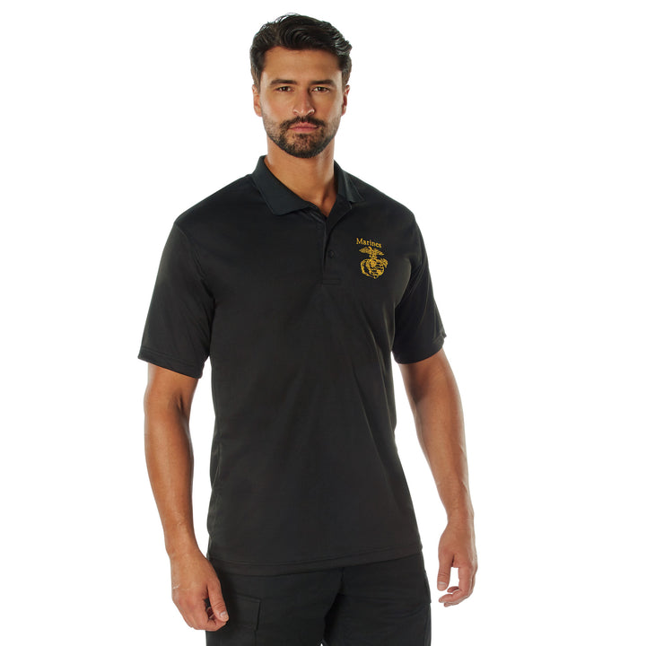 Rothco USMC Eagle, Globe & Anchor Moisture Wicking Polo Shirt