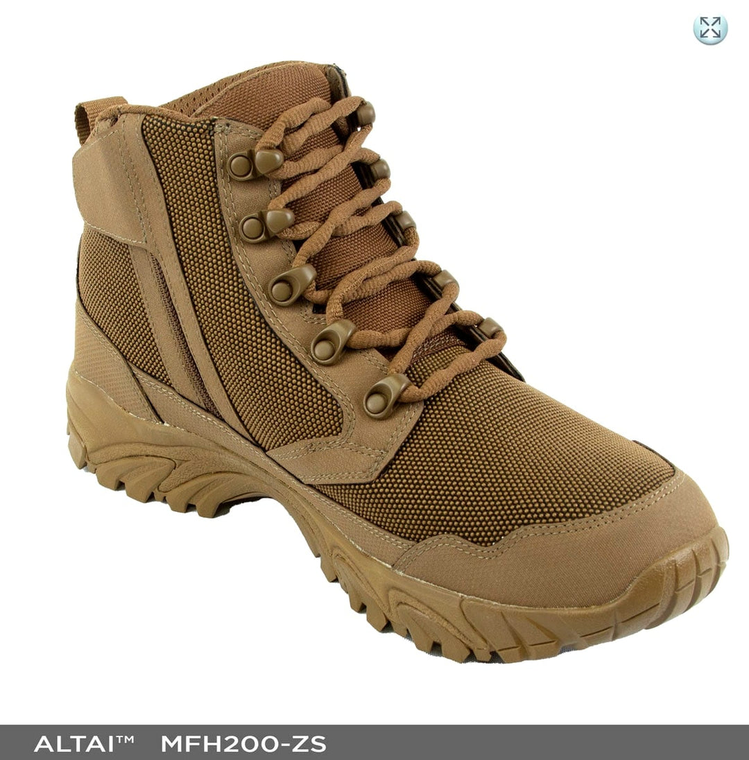 ALTAI™ 6″ Waterproof Brown Zip Up Hiking Boots (Model: MFH200-ZS)