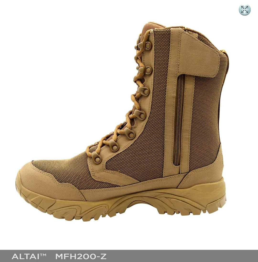 ALTAI™ 8″ Waterproof Brown Zip Up Hunting Boots (Model: MFH200-Z)