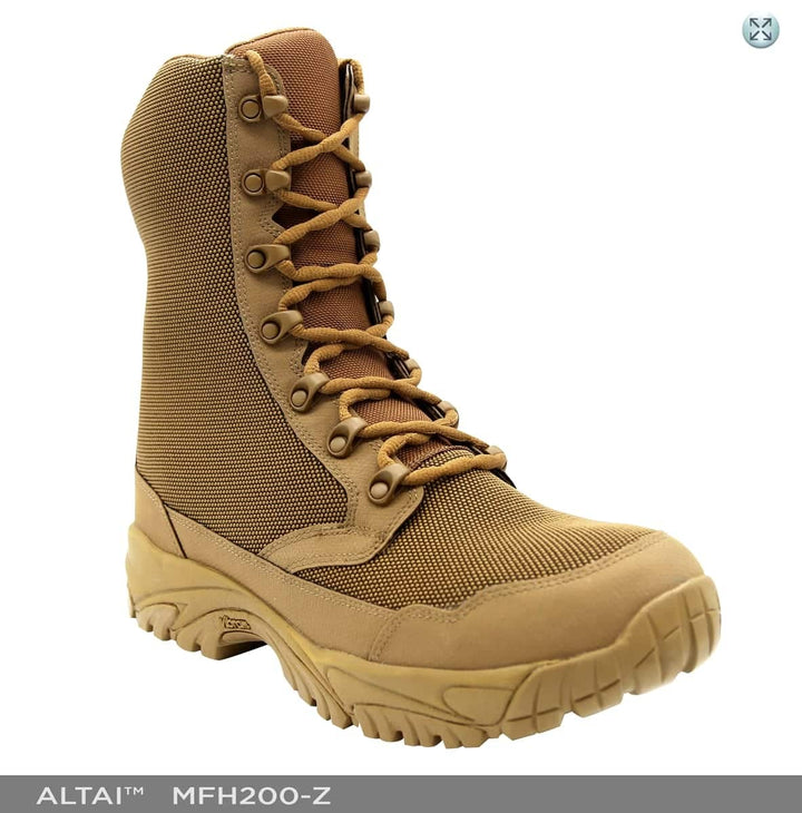 ALTAI™ 8″ Waterproof Brown Zip Up Hunting Boots (Model: MFH200-Z)