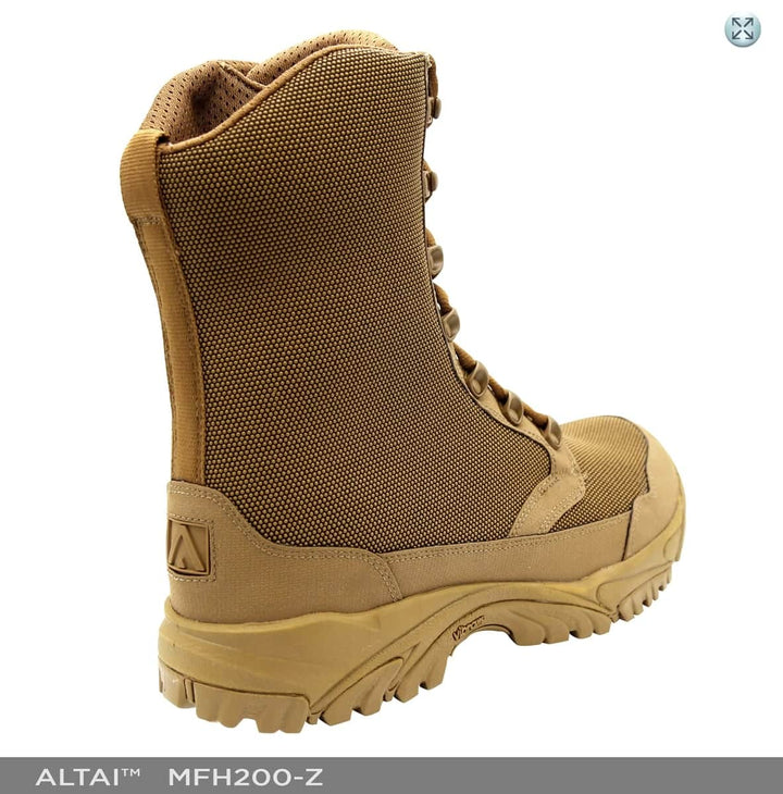 ALTAI™ 8″ Waterproof Brown Zip Up Hunting Boots (Model: MFH200-Z)
