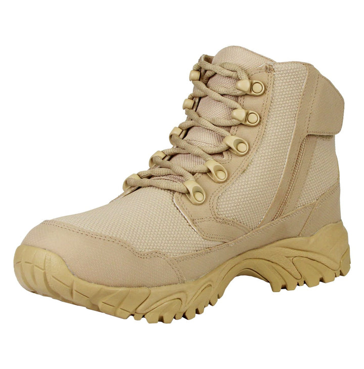 ALTAI™ 6″ Waterproof Tan Zip Up Work Boots (Model: MFM100-ZS)