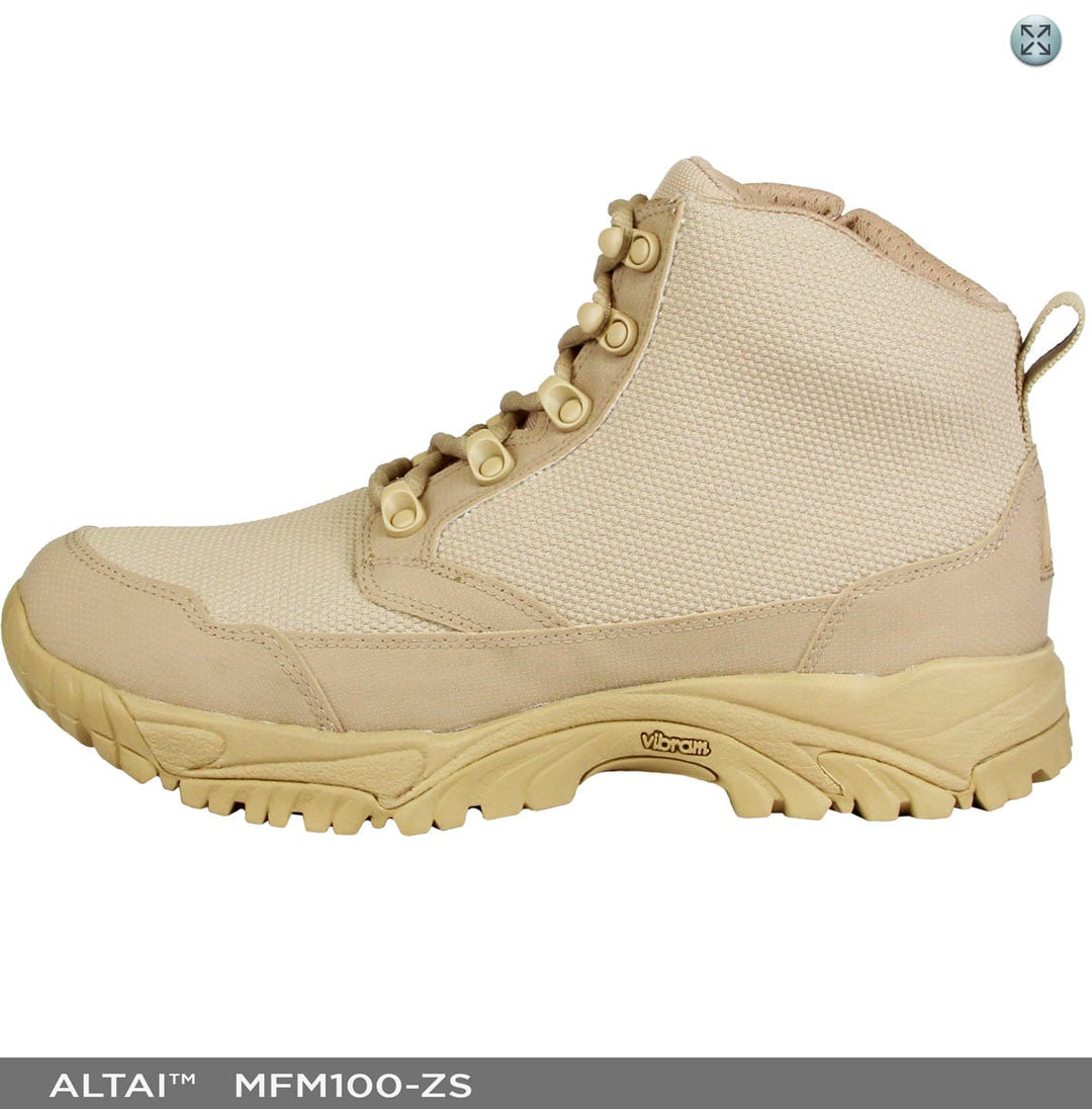 ALTAI™ 6″ Waterproof Tan Zip Up Work Boots (Model: MFM100-ZS)