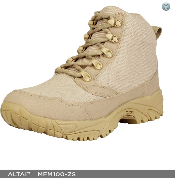 ALTAI™ 6″ Waterproof Tan Zip Up Work Boots (Model: MFM100-ZS)