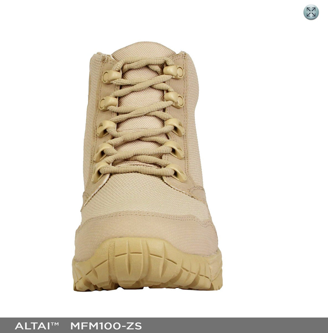 ALTAI™ 6″ Waterproof Tan Zip Up Work Boots (Model: MFM100-ZS)