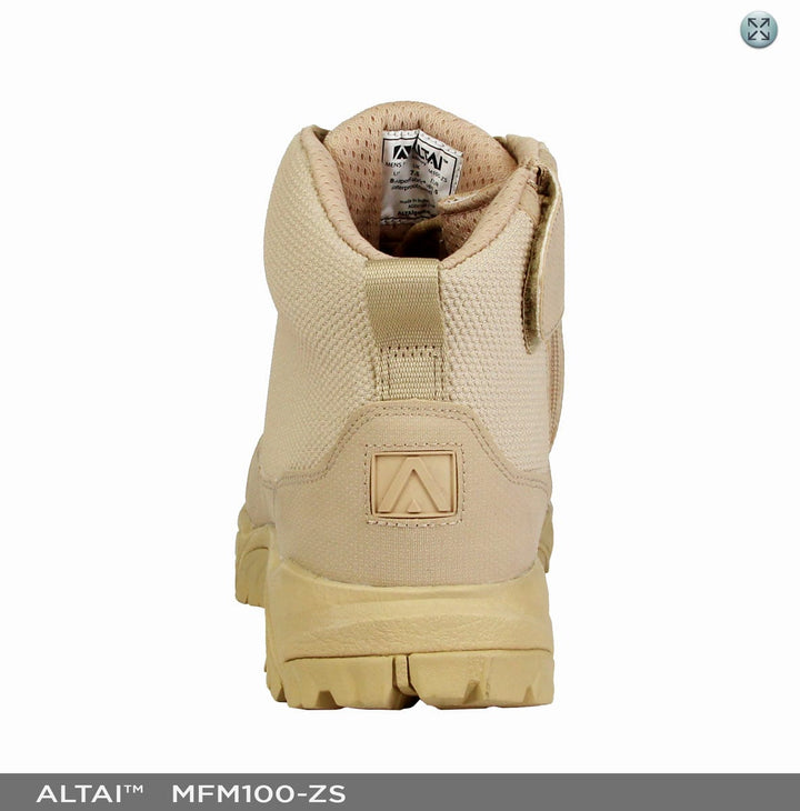 ALTAI™ 6″ Waterproof Tan Zip Up Work Boots (Model: MFM100-ZS)