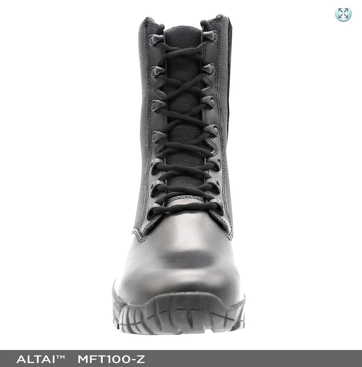 ALTAI™ 8″  Waterproof Side Zip Black Tactical Boots (Model: MFT100-Z)