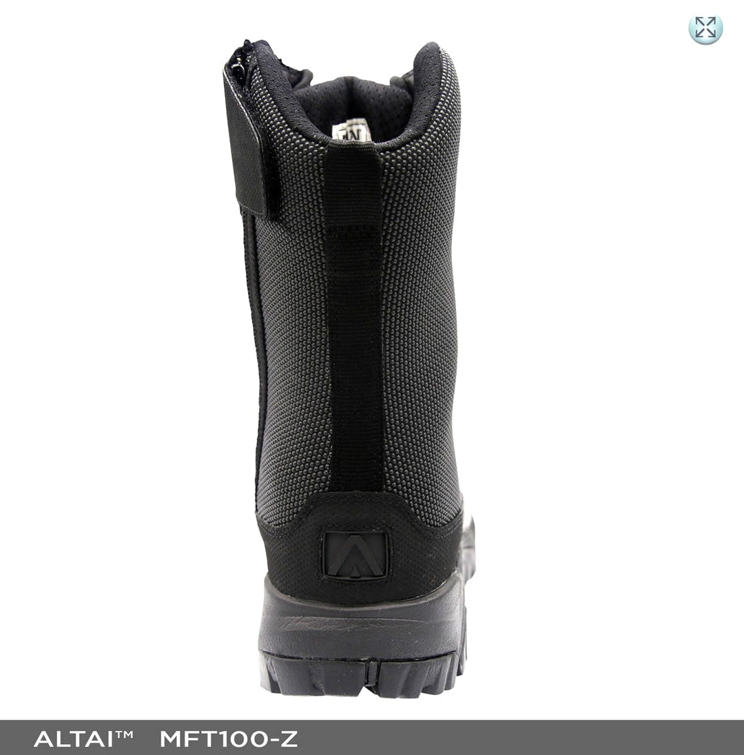ALTAI™ 8″  Waterproof Side Zip Black Tactical Boots (Model: MFT100-Z)