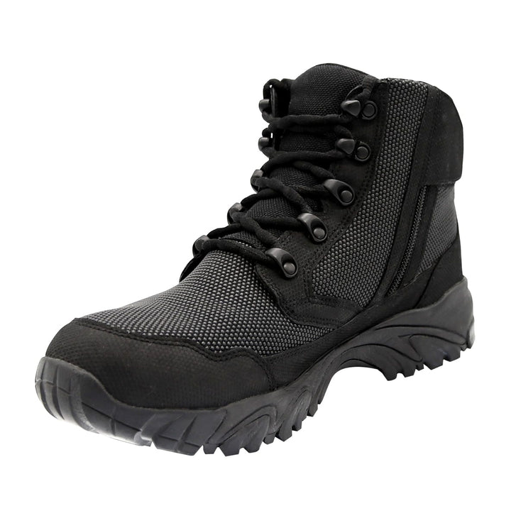 ALTAI™ 6″  Waterproof Side Zip Black Tactical Boots (Model: MFT200-ZS)