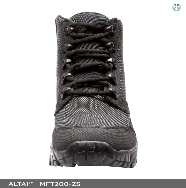 ALTAI™ 6″  Waterproof Side Zip Black Tactical Boots (Model: MFT200-ZS)