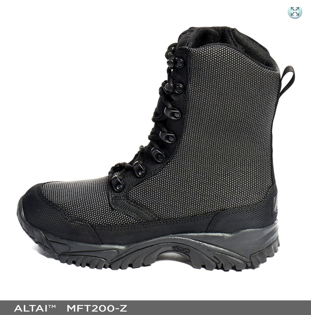 ALTAI™ 8″  Waterproof Side Zip Black Tactical Boots (Model: MFT200-Z)