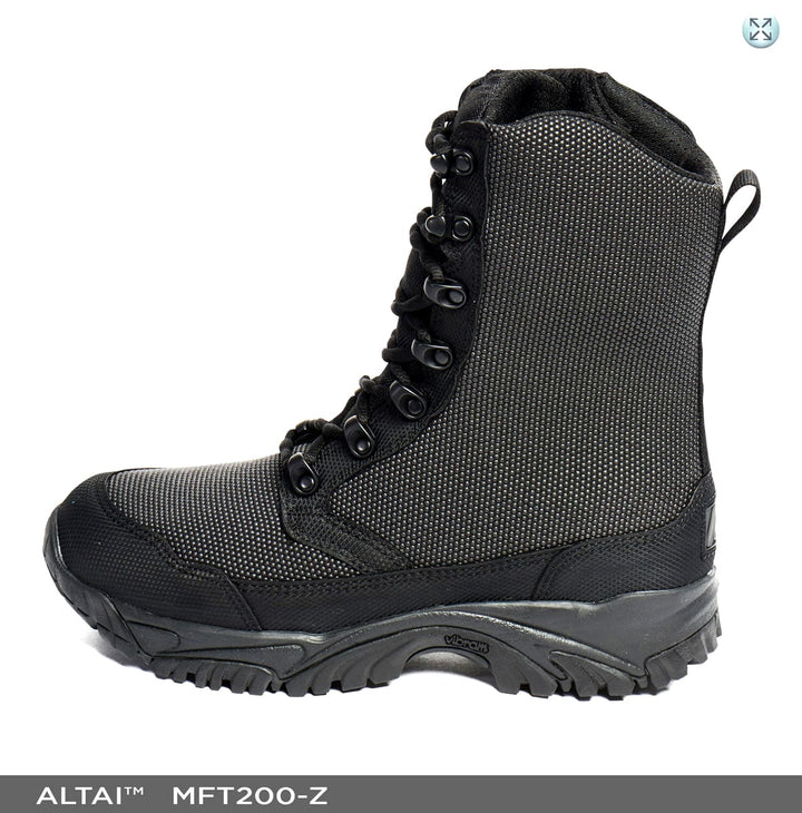 ALTAI™ 8″  Waterproof Side Zip Black Tactical Boots (Model: MFT200-Z)
