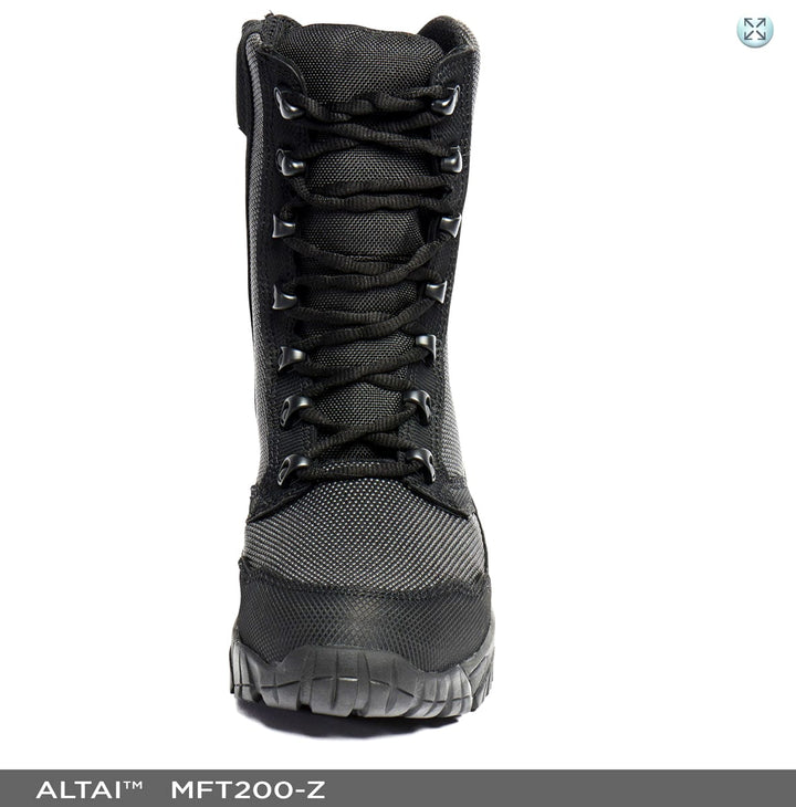 ALTAI™ 8″  Waterproof Side Zip Black Tactical Boots (Model: MFT200-Z)