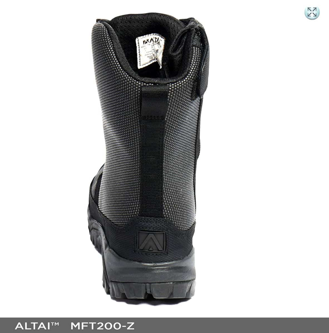 ALTAI™ 8″  Waterproof Side Zip Black Tactical Boots (Model: MFT200-Z)
