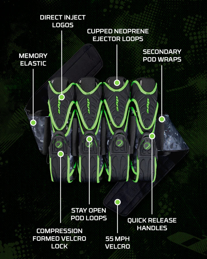 Dye ASSAULT PACK PRO HARNESS - DYECAM LIME 4+5