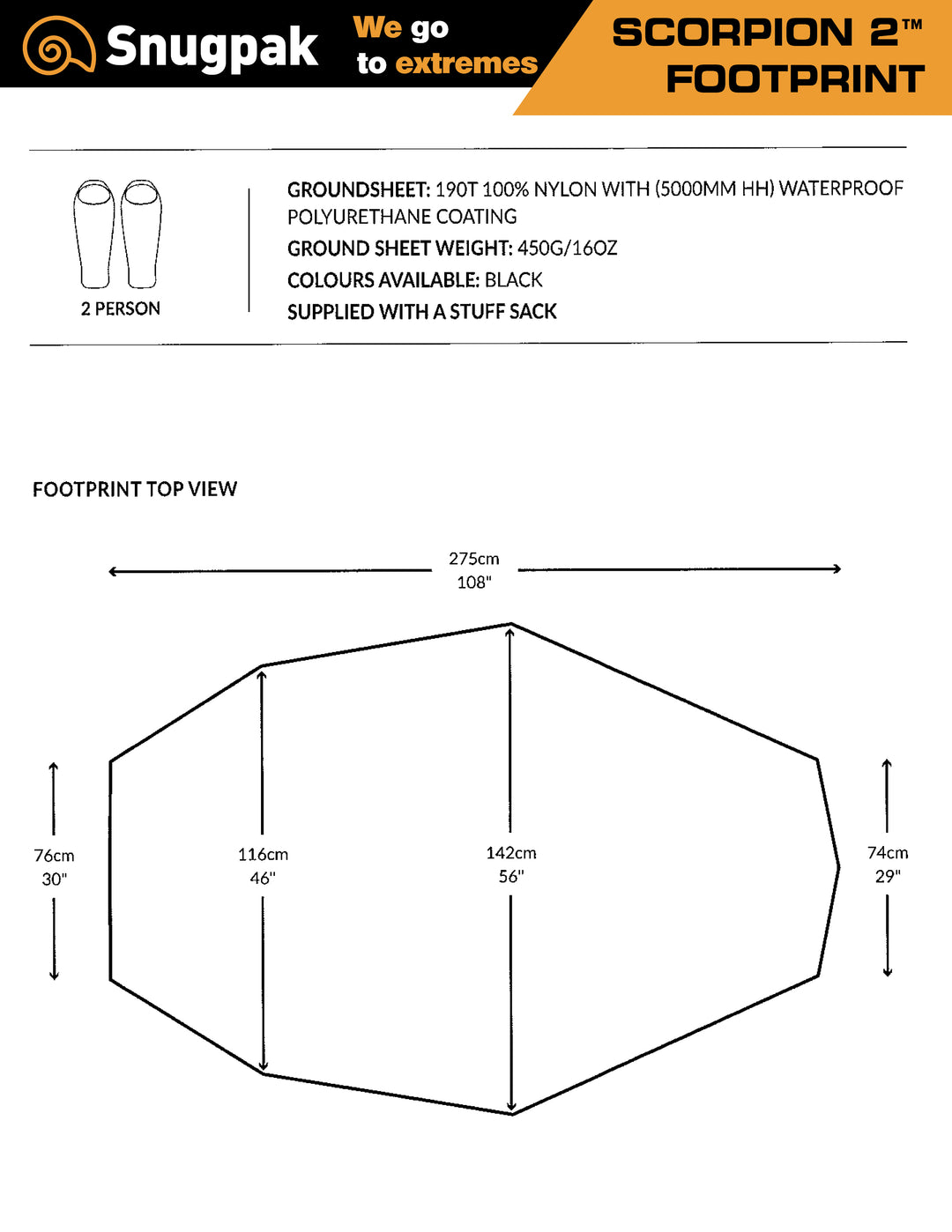 Snugpak Scorpion 2 Footprint