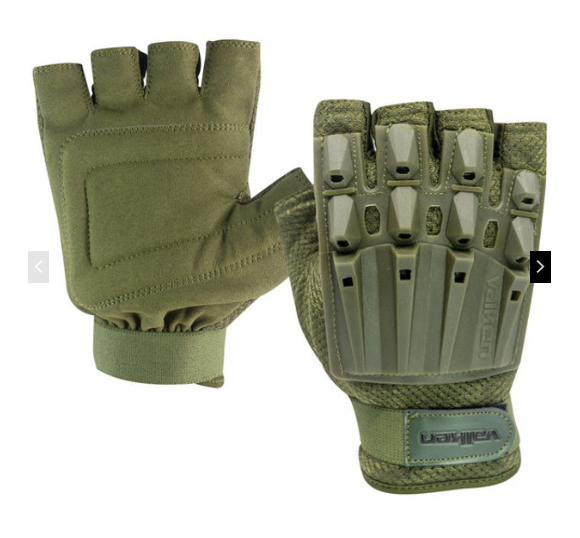 Valken Alpha Plastic Armored Half Finger Glove