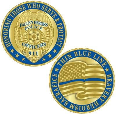 CHALLENGE COIN-POLICE THIN BLUE LINE