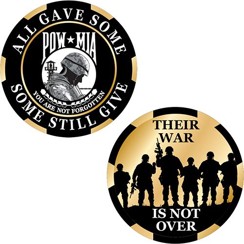 CHALLENGE COIN-POW*MIA Their War; Made In USA
