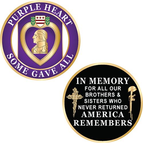 CHALLENGE COIN-PURPLE HEART Made In USA