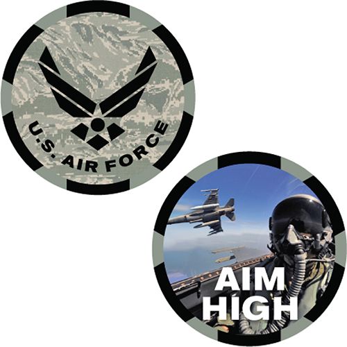 CHALLENGE COIN-USAF Aim High Made In USA